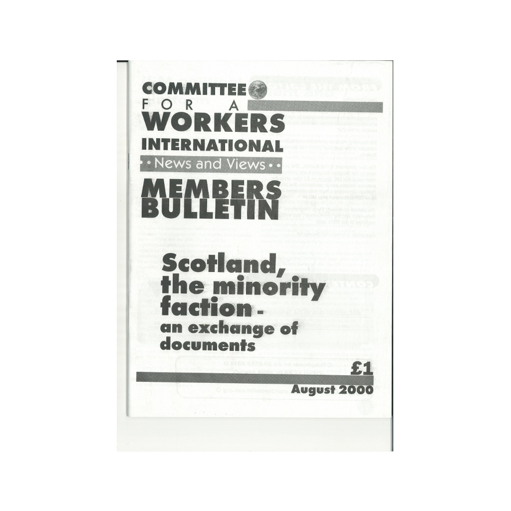 Scotland, the Minority Faction - An Exchange of Documents